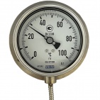 Термометр манометрический F73.100/6.3, 0...100 °C, накидная гайка, G1/2B, 200х6 мм, капилляр 3 м (36824782)