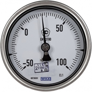 Термометр биметаллический A5500/2, -50...100 °C, G1/2B, 70x8мм, нерж. сталь, кл. 1 (36787332) фото 1507