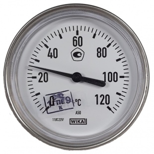 Термометр биметаллический A50.10.080, 0...120 °C, G1/2B, 60x9 мм, алюминий, кл. 2 (36523020) фото 1006