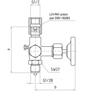 Клапан игольчатый 910.11, сталь, G1/2B, форма A, DIN 16271 (9090983) фото 1108