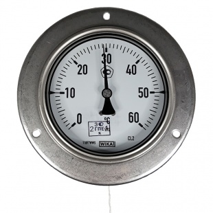 Термометр манометрический V70.50.100, 0...60 °C, накидная гайка, G3/4 внутр., 100х8 мм, капилляр 1 м (36799508) фото 2013