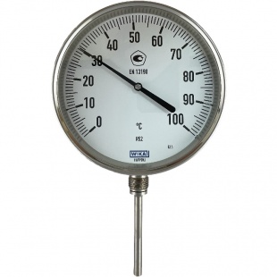 Термометр биметаллический R52.160/2, 0...100 °C, G1/2B, 80x8 мм, нерж. сталь, кл. 1 (36790968) фото 1806