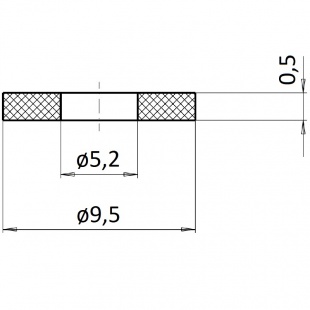 Шайба уплотнительная 910.17, ПТФЭ, 0,5 мм для G1/4, М12х1,5 (9092080) фото 1020